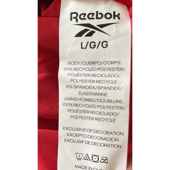 Reebok Women's Scoop-Neck Athletic One-Piece Swimsuit Red Size L NWT $62 - Picture 4 of 5